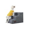 Grey Dog Steps for Couch and Bed Climbing by Small Dogs and Cats