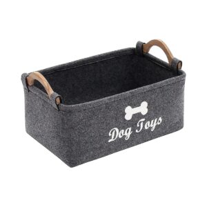 Grey Felt Dog Toy Storage Organizer for Dog Treats