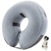 Grey Inflatable Recovery Collar for Dogs and Cats after Surgery for Comfort