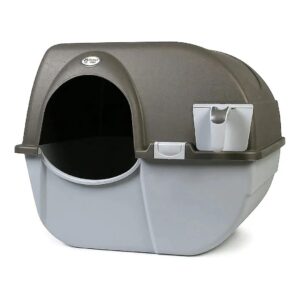 Grey Large Durable Self Cleaning Litter Box for Cats All Life Stages