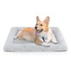 Grey Medium Large Small Dog Bed Mat for Cats-Kennel Pad Washable Soft Cozy Anti-Slip