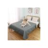 Grey Microfiber Waterproof Dog Bed Cover for Pets Couch Sofa Bed Mat