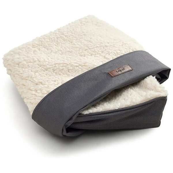 Grey Orthopedic Dog Bed Cover for Large Breed Dogs, Removable and Washable Sherpa Fabric