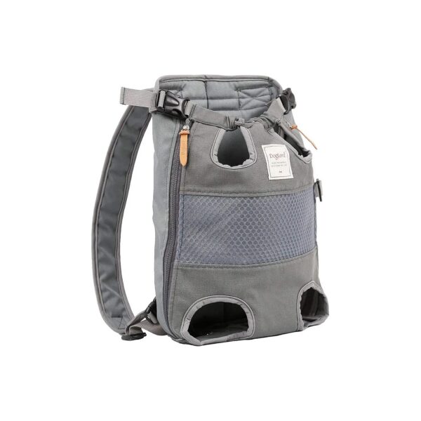 Grey Pet Carrier Backpack with Legs Out Front Design for Small Medium Large Dogs