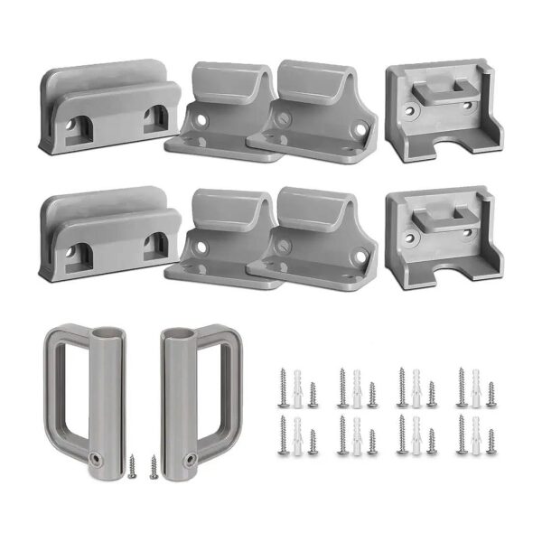 Grey Pet Gate Replacement Parts Kit with Wall Mounting Hardware and Anchors