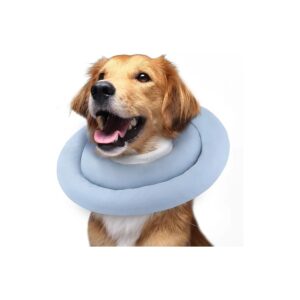 Grey Pet Recovery Collars Soft Donut Cones for Small Medium Dog Owners