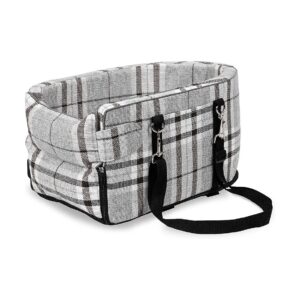 Grey Pet Seat for Small Dogs and Cats with Soft Cushion and Safety Belt