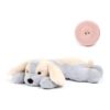 Grey Plush Dog Heartbeat Toy for Newborn Puppy Sleep Aid Anxiety Relief