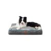 Grey Polyester Dog Bed with 4-Inch Thicken for 80lbs Large Dogs