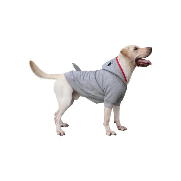 Grey Shark Costume for Large Breed Dogs - 5X-Large Size - Soft, Warm & Durable