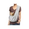 Grey Small Dog Backpack with Reversible Adjustable Strap Sling Carrier