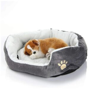 Grey Small Pet Bed Sofa House Mat Pad for Small Dogs and Cats with Durable Material