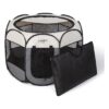 Grey Small Pet Playpen with Removable Door and Adjustable Size Options