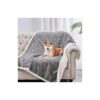 Grey Washable Pet Blanket with Waterproof Membrane for Small Dogs