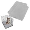 Grey Waterproof Dog Crate Mat and Training Pads for 36 Inch Crates