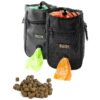 Grey and Green Dog Paw Treat Bag for Convenient Training and Snacks