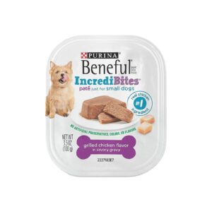 Grilled Chicken Flavor Pate Wet Dog Food for Adult Small Dogs with Savory Gravy