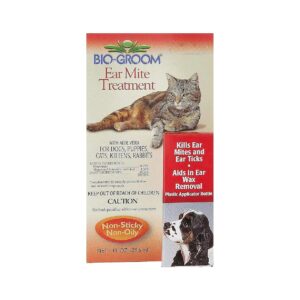 Groom Ear Mite Solution for Kitten Ear Health with Aloe Vera 1 oz