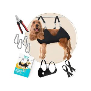 Grooming Hammock for Medium Sized Dogs with Soft Comforting Harness