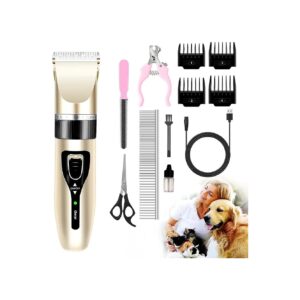 Grooming Kit for Large Long-Hair Dogs with 12-In-1 Cordless Clippers