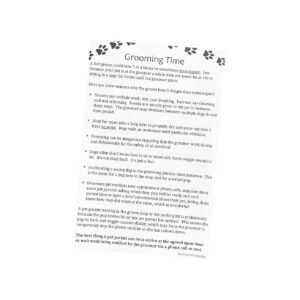 Grooming Protocol Templates for Accurate Tracking of Time and Tasks for 100 Pets