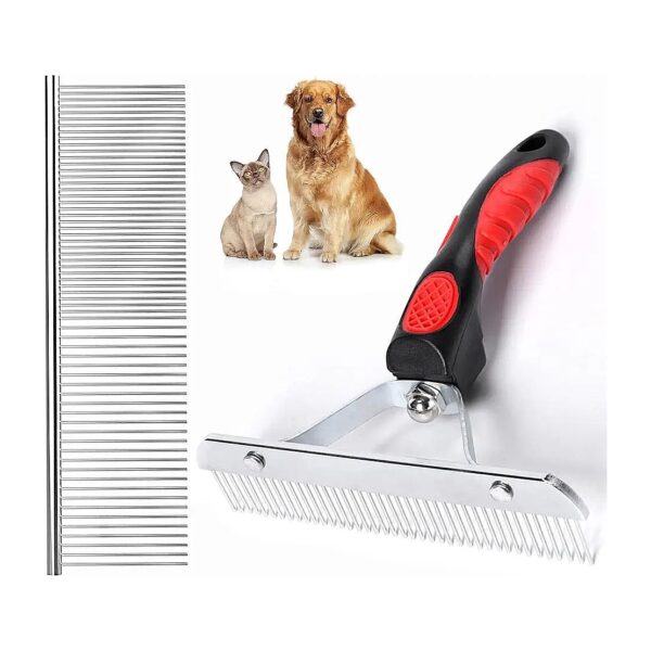 Grooming Rake Undercoat Brush for Dogs Long Hair