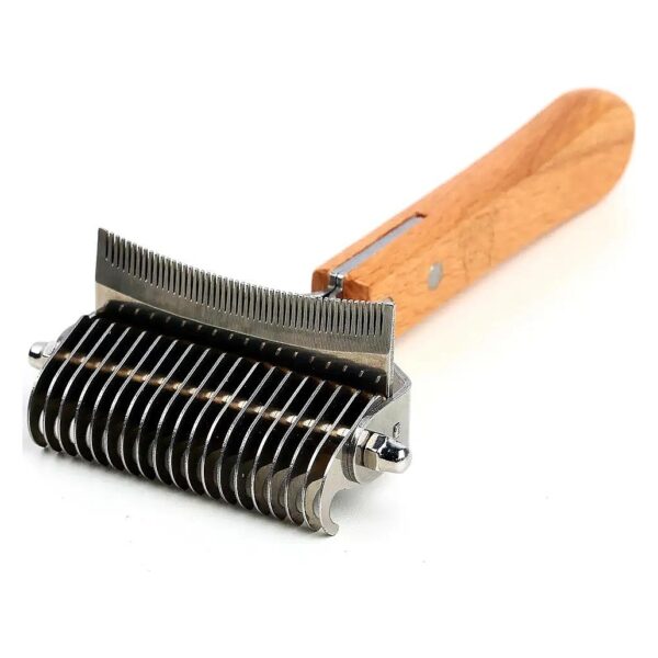 Grooming Tool for Long Haired Dogs and Cats with Undercoat Rake and Dematting Comb