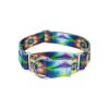 Groovy 1 1/2 Inch Wide Martingale Dog Collar with Tie Dye Design