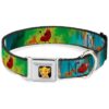 Growing Up Dog Collar with Lion King Simba Pumba Timon Pattern Adjustable Buckle