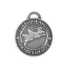 Guardian Angel Dog Collar Charm with Pet ID Tag Antique Silver