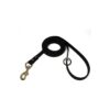 Gummy Biothane Dog Leash 4 Foot Black Medium to Large Dog Training