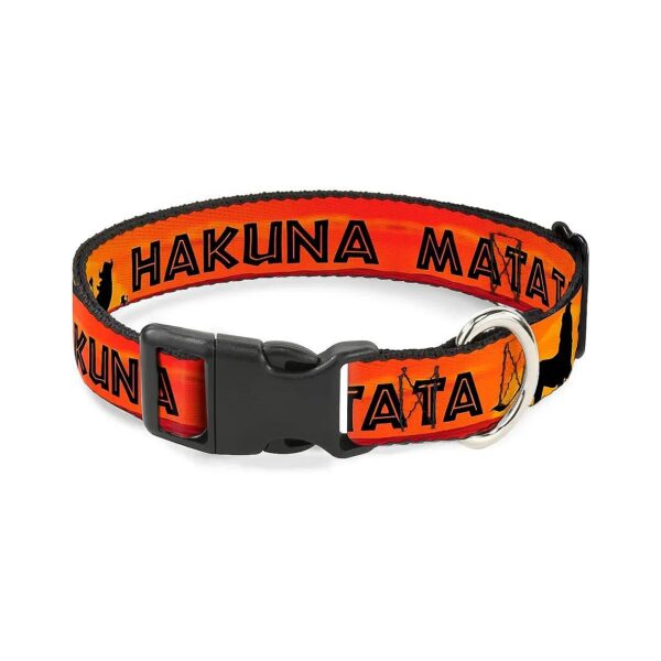 HAKUNA MATATA Lion King Themed Plastic Clip Collar for Dogs with Large Neck