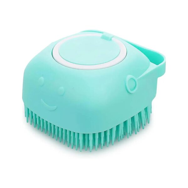 Hair Dog Brush for Bath and Grooming, Massage and Soap Dispenser for Pet Hygiene