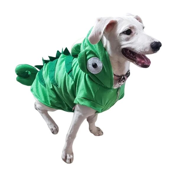 Halloween Costume Chameleon Fleece Pet Dog Coat Jacket for Small Dogs L