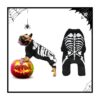 Halloween Costume Set for Small Breeds Skeleton Dog Clothes with Accessories