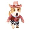 Halloween Cowboy Pet Costume with Hat and Bandana for Role Play and Outdoor Activities