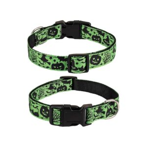 Halloween Dog Collar with Spooky Designs for Small Medium Large Dogs