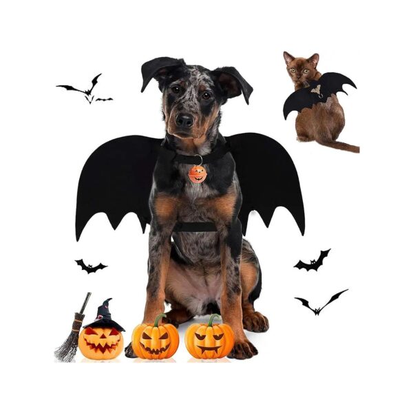 Halloween Dog Costume Batwings Costume with Leash Small Medium Dogs Cats