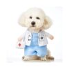 Halloween Dog Costume XL Puppy Doctor Clothes Pet Cosplay Outfit for Birthday Parties