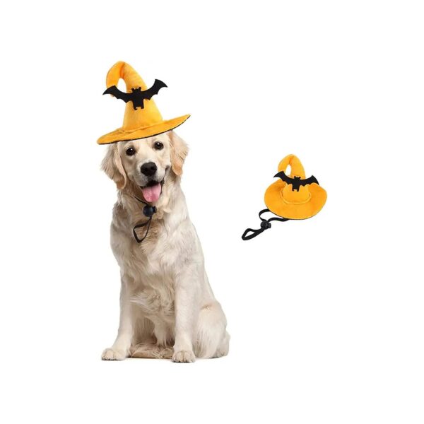 Halloween Dog Hat Adjustable Bat Headdress Soft Cloth Headgear Costume Accessories