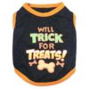 Halloween Dog Shirts for Small Dogs XS Size Funny Backprint Trick