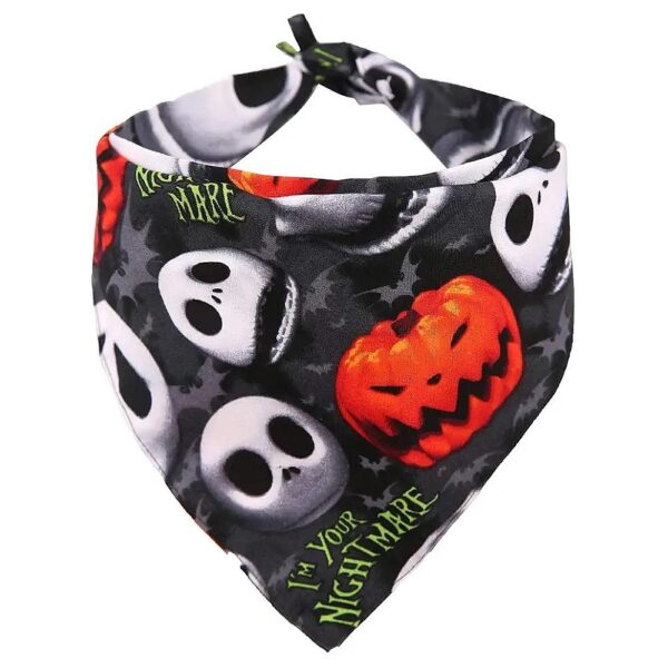 Halloween Large Dog Accessories with Reversible Triangle Bibs and Scarf