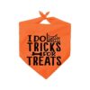 Halloween Orange Bandanas with Fun Trick or Treat Design for Dogs