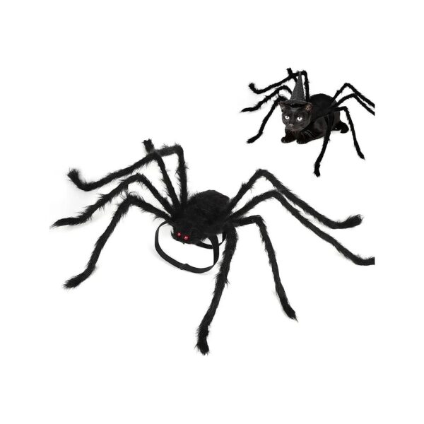 Halloween Pet Accessory Spider Costume with Eight Hairy Legs for Small Dogs and Cats