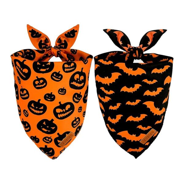 Halloween Pumpkin Bat Dog Accessories Gift Set For Cats And Small Dogs