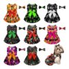 Halloween Puppy Princess Dress Set with 8 Different Designs for Small Medium Dogs Cats