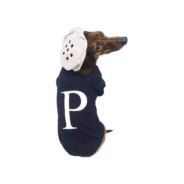 Halloween Salt and Pepper Dog Costume with Pullover Shirt and Hat Large Size