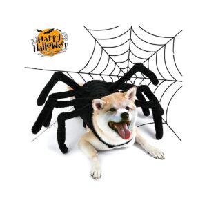 Halloween Spider Costume for Large Medium Small Dogs with Felt Fabric and Velcro