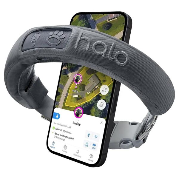 Halo Collar 3 for Medium Large Dogs with Wireless Fence and Real-Time Tracking