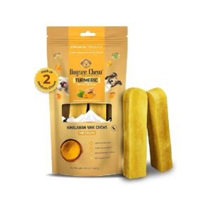 Hand-Crafted Yak Cheese Dental Chews with Turmeric and Natural Ingredients for Dogs